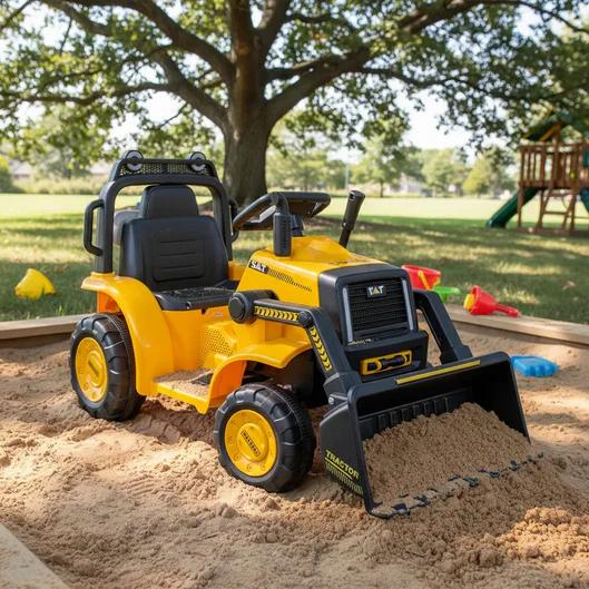 Camión Elétrico Excavadora Loader Infantil Amarillo