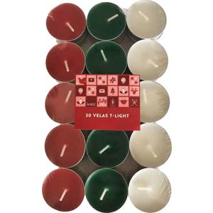 Vela T-Light Tricolor 30 Piezas M+Design
