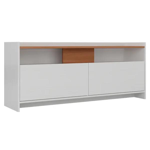 Rack TV 55" Rk 2120 blanco café claro