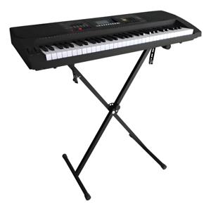 Teclado Musical 61 Teclas Piano + Atril Color Negro