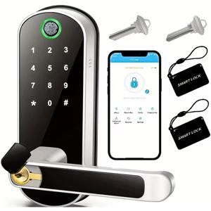 Cerradura de Puerta Inteligente con Huella Dactilar, IP67