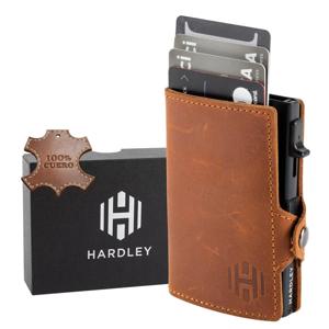 Billetera Hombre De Cuero Tarjetero Bloqueo Rfid Hardley