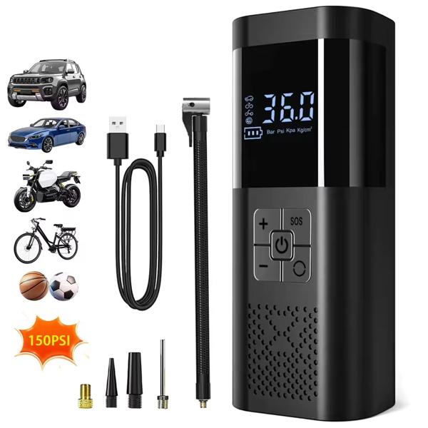 Inflador Neumáticos Inalámbrico Portátil 150Psi Digital Led