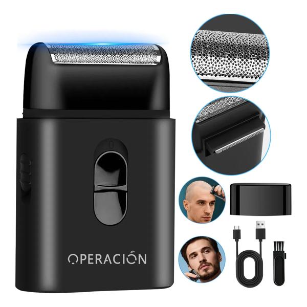 Operacion Rasuradora Eléctrica Barba Afeitadora Portátil