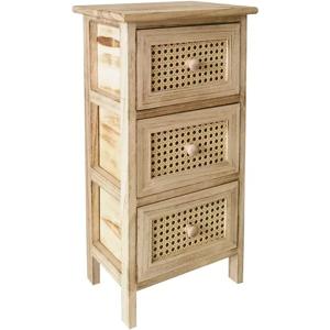 Organizador Baño Natural 3 Cajones 60x30x20 Cm