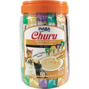 Churu Gatos Tarro Variedades Pollo 50 Tubitos
