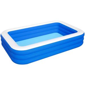 Piscina Inflable Rectangular + Inflador 210*140*60cm Color Azul