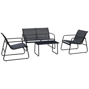 Set living Paujil 4 personas negro