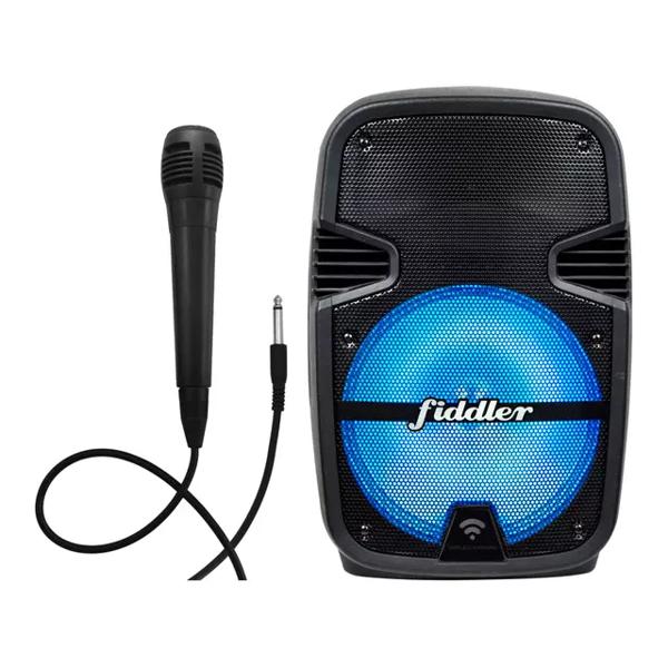 Parlante Karaoke Bluetooth 8" Luces Con Micrófono Alámbrico Fiddler