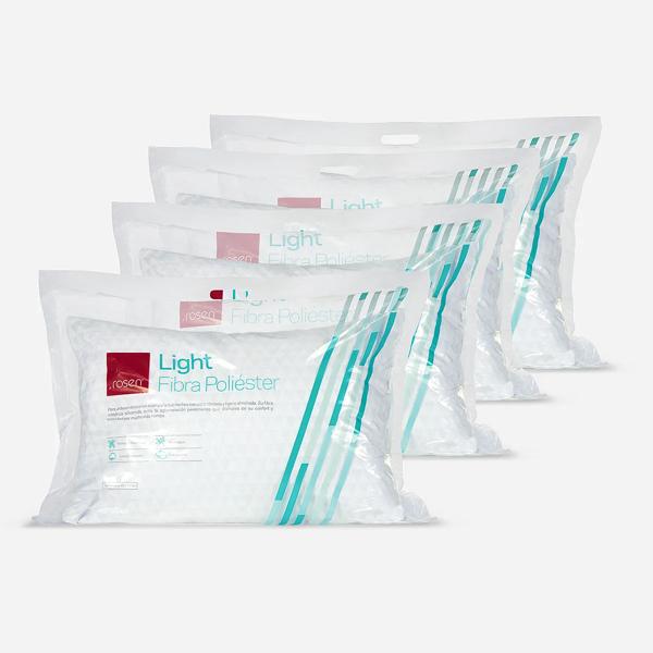 Set 4 Almohadas Light Americana 50 X 70 Cm Rosen Color Blanco