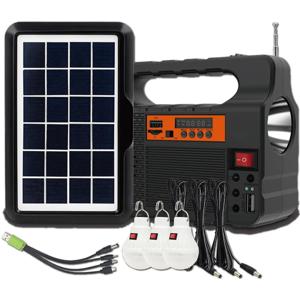 Kit De Emergencia Solar Dairu Con Panel Solar Radio Linterna