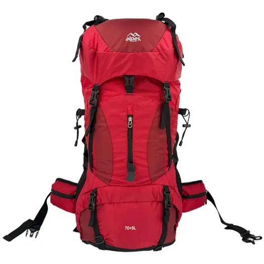Mochila camping Yellowstone rojo 75 lt