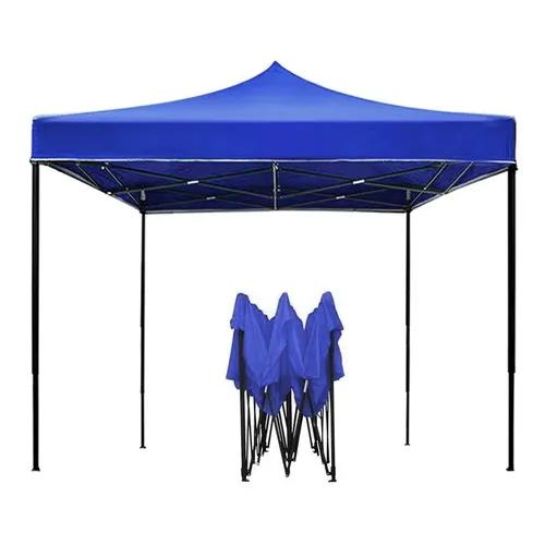 Toldo 3x3 Plegable Vanlig Metálico Inoxidable Lona Resiste Lluvia Azul