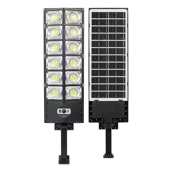 Foco Solar Led Reflector 400w Con Sensor De Movimiento Negro Blanco Frío