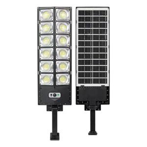 Foco Solar Led Reflector 400w Con Sensor De Movimiento Negro Blanco Frío