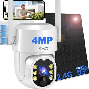 Cámara Seguridad Solar Ojo 4mp Wifi 5g/2.4g Exterior Ptz