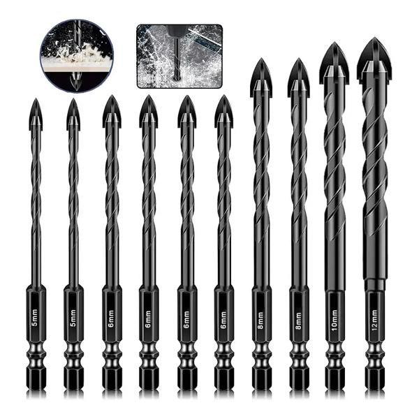 10pc Broca Punta Flecha Doble Ceramica Vidrio Porcelanato