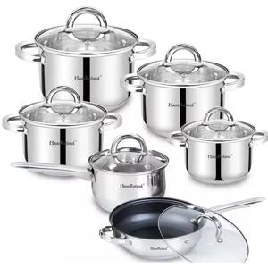 Batería 12 Piezas Acero Inoxidable Hamburgo Haus Roland