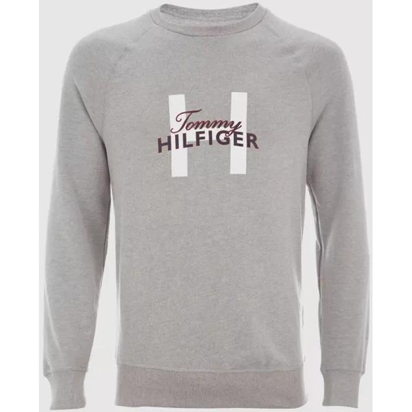 Pijama Manga Larga Essential Logo Gris Tommy Hilfiger