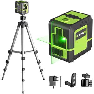 Lfine Nivel Láser Verde 2 líneas Cruz Horizontal Vertical 360