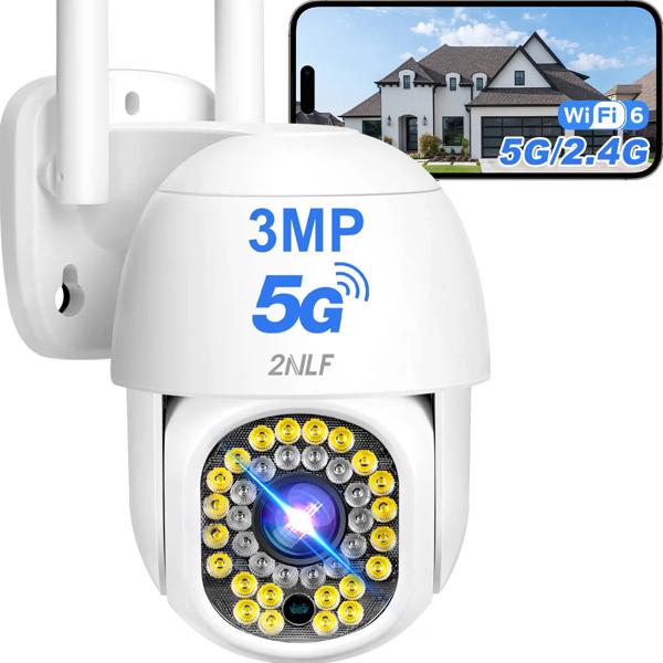 2nlf® 5G Cámara De Seguridad Exterior Wifi ip 360 Impermeable Bidireccional Seguimiento