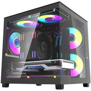 Gabinete Gamer Aigo A275 M-atx Con 3 Fans A-rgb Incluidos Negro