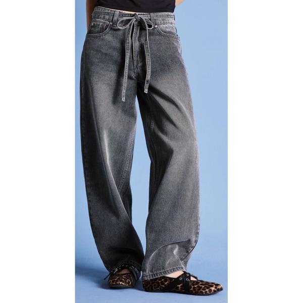 Jeans Balloon Crop Lavados Clásicos