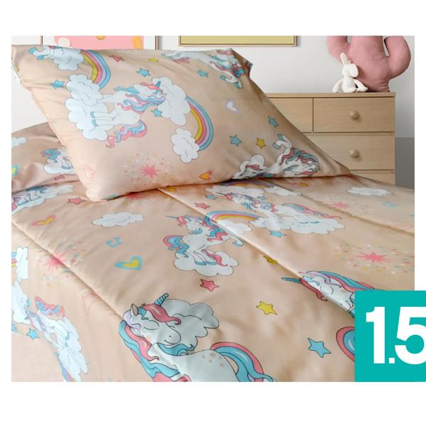 Plumón infantil Unicornio 1.5 plazas