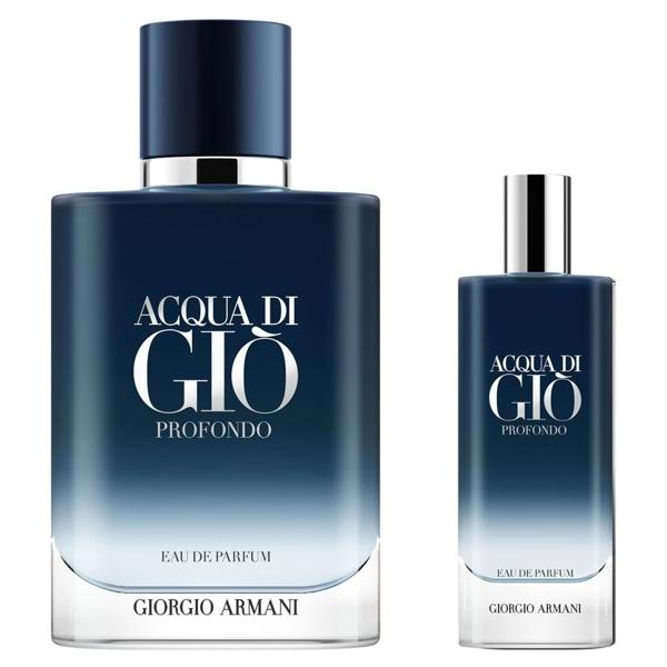 Set Perfume Acqua Di Giò Profondo EDP Hombre 100ml + 15ml Giorgio Armani