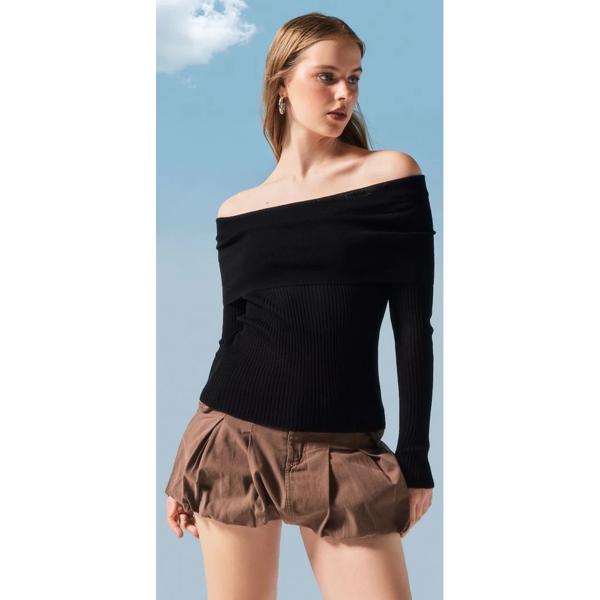 Sweater Tejido sin Hombros