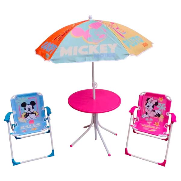 Mesa con 2 sillas y quitasol Disney