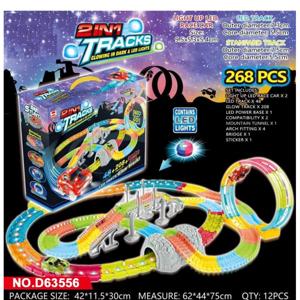 Pista Autos 2 En 1 Glow In The Dark