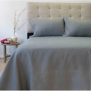 Juego de Sábanas Doral King Lisas 210 Hilos Azul Piedra