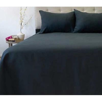 Juego de Sábanas Doral King Lisas 210 Hilos Negro