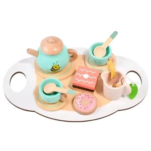 Juego Tazas de Té de Madera para Niños Juguete Didáctico Montessori