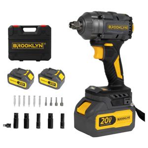 Llave de Impacto Inalámbrica Brooklyn Brushless + 2 Baterías
