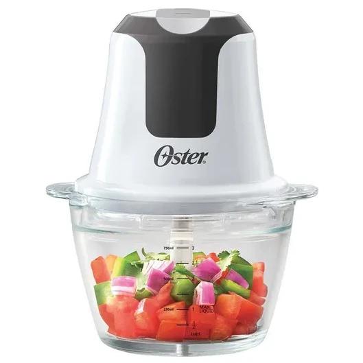 Mini Picadora Oster 3 Tazas con Tazón de Vidrio Color Blanco