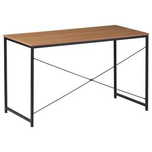 Escritorio Estilo Industrial Relan Desk 3 Negro y Madera 120 x 60 cm