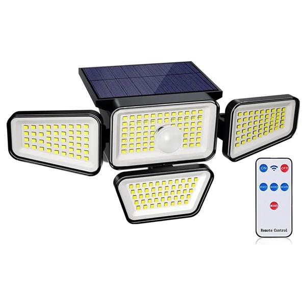 Foco LED Solar Exterior Maxwell Sensor 4 Direcciones Luz Cálida