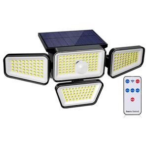 Foco LED Solar Exterior Maxwell Sensor 4 Direcciones Luz Cálida