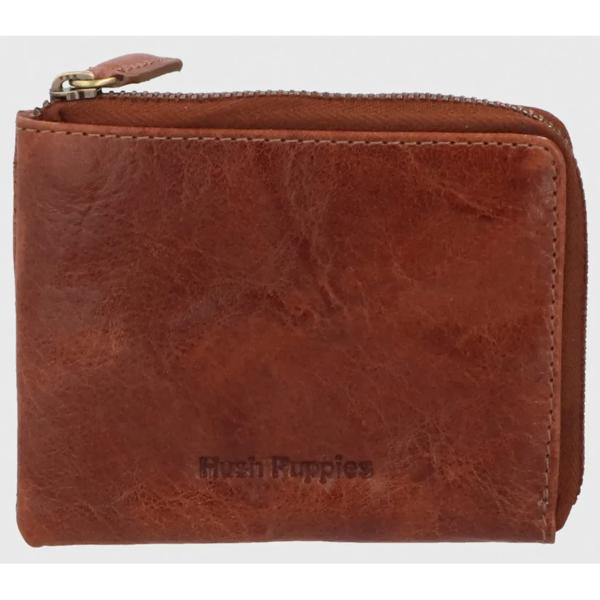 Billetera Cuero Unisex Vn Frank Coin Café Hush Puppies