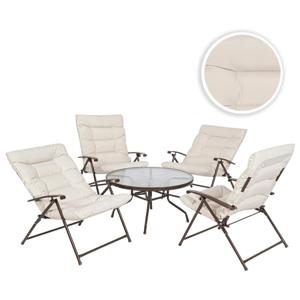 Juego de Balcón de Terraza Sao Paulo 4 Personas Beige