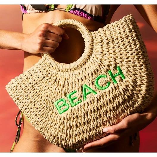 Cartera de Mano Tipo Canasto Playero