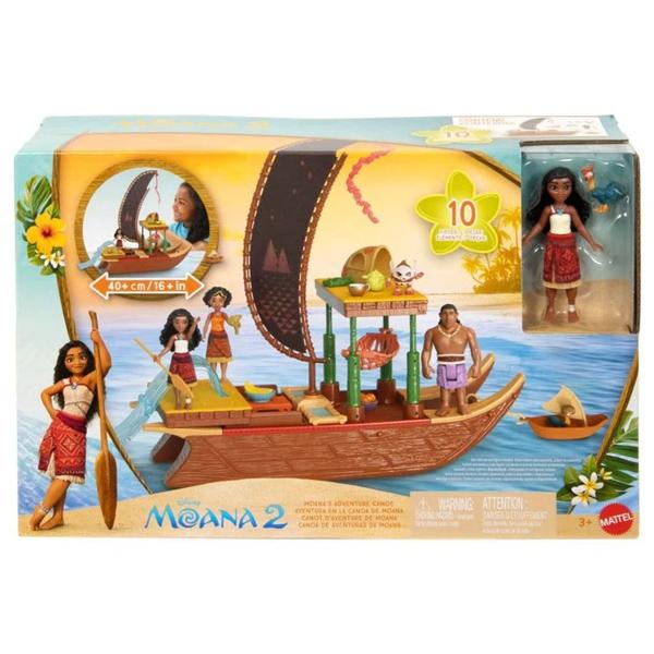 Juego Canoa de Aventuras con Mini Muñeca Moana y Accesorios