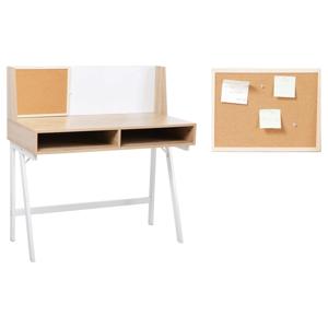 Escritorio con pizarra corcho