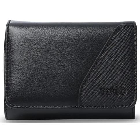 Billetera Saffiano Sob con RFID Blocker Negra