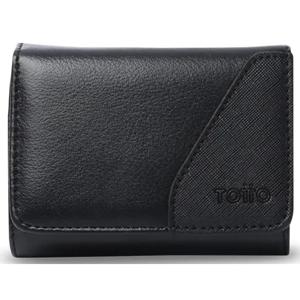 Billetera Saffiano Sob con RFID Blocker Negra