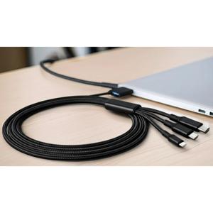 Cable Multicargador USB-C Micro USB Lightning 1 Metro