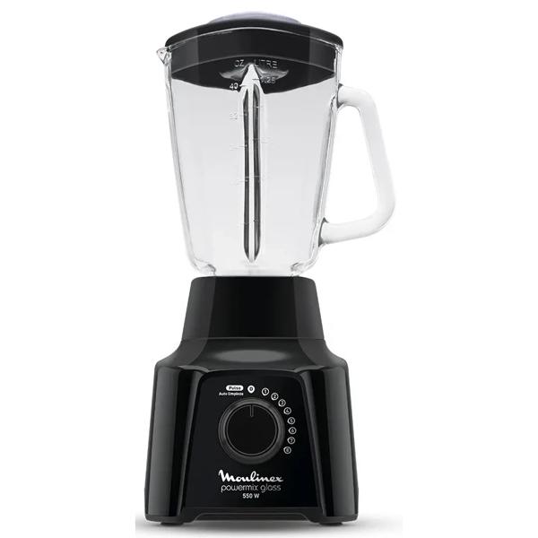 Licuadora Powermix 8V + Pulse 550W Vaso de Vidrio Moulinex