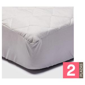 Cubre Colchón 2 plazas gris